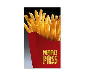 Pommespass Kundenkarten Kundenbindung Bonuskarte Treuepass G262 Pommes Döner Kebap Burger Hamburger