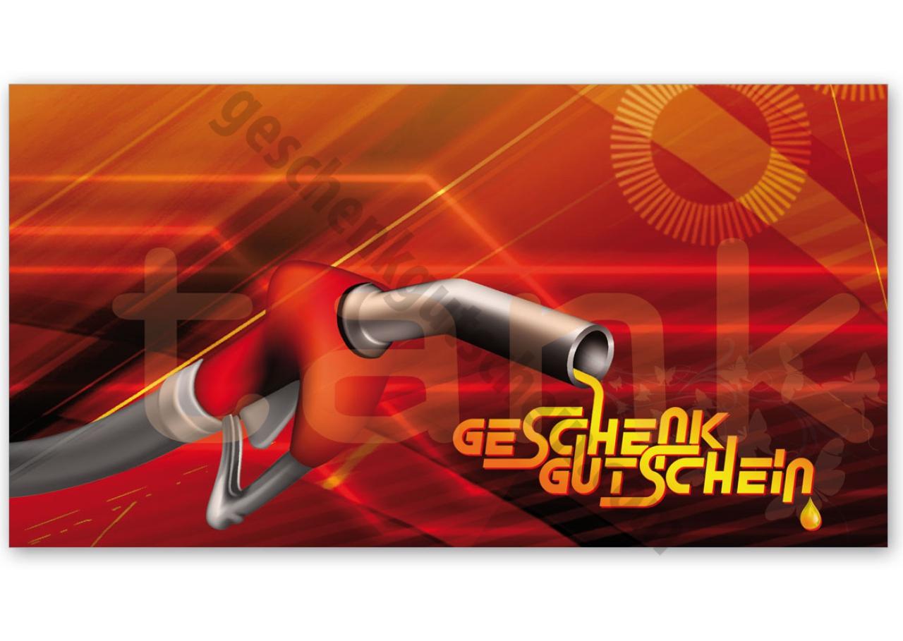 TK218 Geschenkgutschein Multicolor zum Falten / Bereich Tankstelle