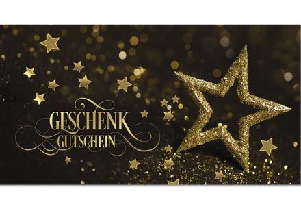 Gutschein für Weihnachten mit Stern