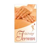 Terminkarte für Massagen Massageinstitut