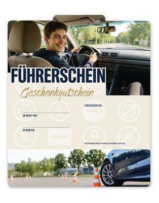 Geschenkgutschein Multicolor zum Falten / Fahrschule Fahrstunden: Innenseite der Geschenkgutscheine offen