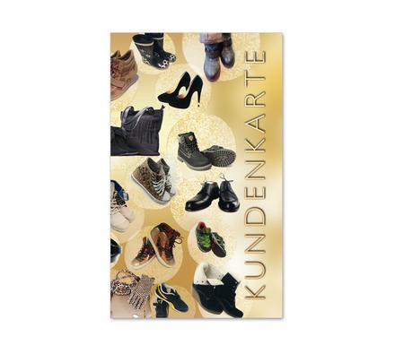 Kundenkarte Kundenkarten Kundenbindung Bonuskarte Treuepass SH580 Schuhe Schuhgeschäft Schuhwaren Schuhhandel Lederwaren Schuhmacher Schuhgutschein