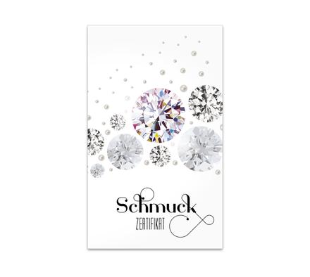 Schmuck-Zertifikat Schmuckzertifikat Schmuckcertificate SC558 Schmuck Jewelen Juwelier Gold und Silberschmiede Juwelier Uhren Schmuckgutschein