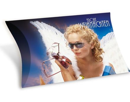 Gutschein-BOX / Optiker Brillen Optik: Außenansicht gefaltet