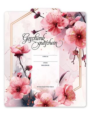 Geschenkgutschein Multicolor zum Falten: Innenseite der Geschenkgutscheine offen