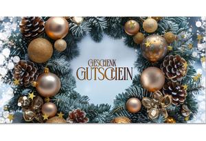 Faltgtuscheine mit Weihnachtsmotiv