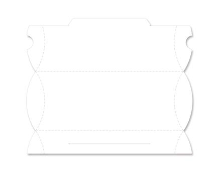 Gutscheinverpackung dreidimensional / Gutschein-Box: Innenansicht offen / unbedruckt