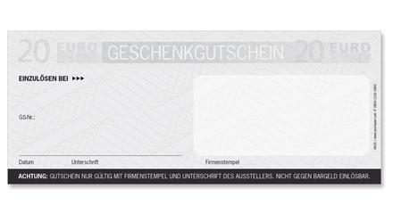 Euro-Gutscheine / Wertgutscheine Friseur: Rückseite