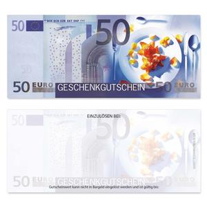 Wertgutscheine Euro-Gutscheine Euro-Box Gutscheine Gutschein für Gutscheinverpackung mit fixem Wert