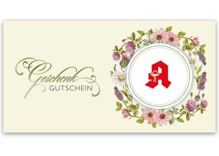 Gutscheinkarte Geschenkgutscheine geschenkgutscheine.com bestellen Klappkarten pos-hauer AP237 Apotheke Pharmazie Apothekengutschein