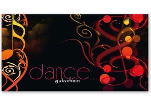 Multicolor Geschenkgutschein Gutscheinvordrucke Gutschein bestellen pos SP233 Tanzen Tanzschule Tanzunterricht