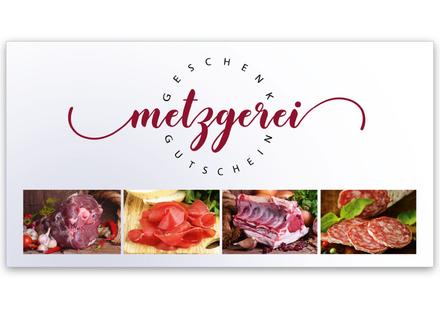 Gutschein bestellen Faltgutschein blanko Gutscheine Card Geschenkgutschein Vorlage Geschenkgutschein-shop M230 Metzgerei Fleischer Fleischhauerei Fleisch und Wurst Fleisch und Wurstwaren