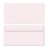 KVN907 Briefumschläge für Geschäftsbriefe, Format DINlang, ohne Fenster, rosa Ornamente