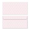 KVN907 Briefumschläge für Geschäftsbriefe, Format DINlang, ohne Fenster, rosa Ornamente KVN907 Briefumschläge für Geschäftsbriefe, Format DINlang, ohne Fenster, rosa Ornamente