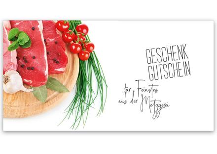 Gutscheinkarte Geschenkgutscheine geschenkgutscheine.com bestellen Klappkarten pos-hauer M229 Metzgerei Fleischer Fleischhauerei Fleisch und Wurst Fleisch und Wurstwaren