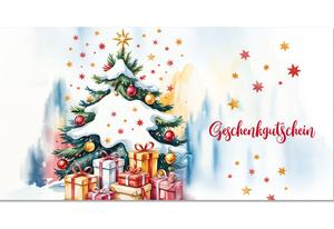 Geschenkgutschein zum Falten für Weihnachten