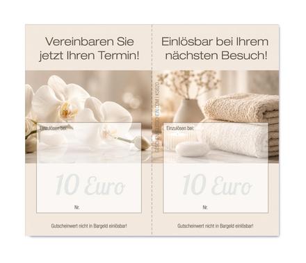 Empfehlungskarte / Kosmetik Wellness Spa Physio: Innenseiten offen