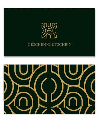 Geschenkgutschein Multicolor zum Falten: Außenseiten der Geschenkgutscheine geschlossen