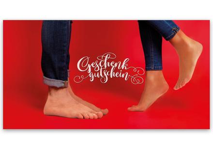 Gutscheinkarte Geschenkgutscheine geschenkgutscheine.com bestellen Klappkarten pos-hauer SH235 Schuhe Schuhgeschäft Schuhwaren Schuhhandel Lederwaren Schuhmacher Schuhgutschein