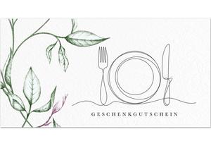Gutscheinkarte zum Falten für Restaurants, Gastronomie