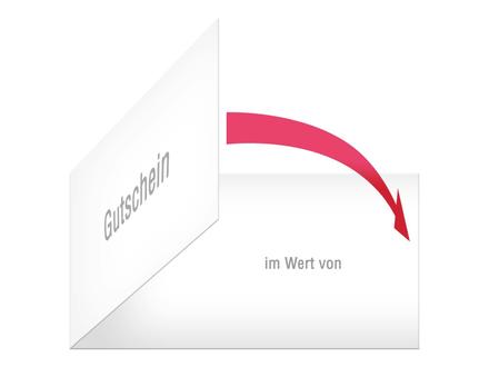 Faltgutschein DIN-lang mit Weihnachtsmotiv: Faltanleitung