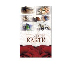 Kundenkarte Kundenkarten Bonus-Pass Bonus-Pässe Treuepässe SH573 Schuhe Schuhgeschäft Schuhwaren Schuhhandel Lederwaren Schuhmacher Schuhgutschein