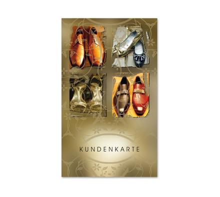 Kundenkarte Kundenkarten Kundenbindung Bonuskarte Treuepass SH571 Schuhe Schuhgeschäft Schuhwaren Schuhhandel Lederwaren Schuhmacher Schuhgutschein