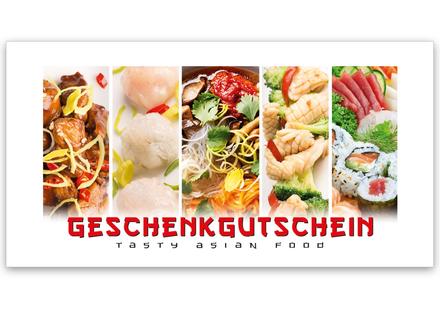 Gutscheinkarte Geschenkgutscheine geschenkgutscheine.com bestellen Klappkarten pos-hauer G2032 China-Restaurant chinesische China asiatische chinesisches Restaurant Restaurants