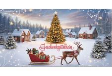 Gutscheinkarte Geschenkgutscheine bestellen mit Weihnachtsmotiv