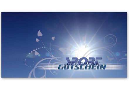 Gutscheinkarte Geschenkgutscheine geschenkgutscheine.com bestellen Klappkarten pos-hauer SP220 Sport Sportartikel Sportartikelhandel Sportgutschein