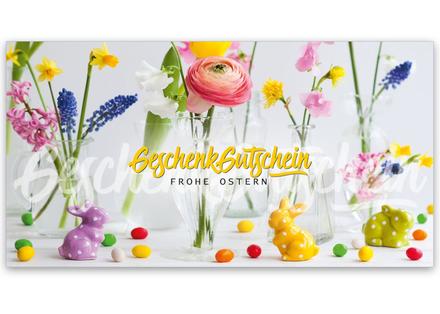 Gutscheinkarte Geschenkgutscheine geschenkgutscheine.com bestellen Klappkarten pos-hauer U253 Ostern Ostermotiv Osterfest Ostergutschein