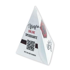 Tischaufsteller mit QR-Code für Restaurants