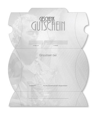 Gutschein-BOX / Optiker Brillen Optik: Innenansicht offen