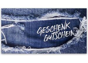 Gutschein Geschenkgutscheine Geschenk Gutscheine für Kunden Druckerei blanko bestellen Karten hauer FA267 Mode Modegeschäft Modeboutique Boutique Fashion Jeans Modegutschein Bekleidung Textilwaren