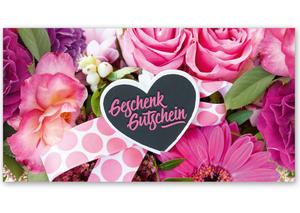 Gutschein Geschenkgutscheine Geschenk Gutscheine für Kunden Druckerei blanko bestellen Karten hauer BL244 Muttertag Muttertagsgutschein 14. Februar Valentinstag