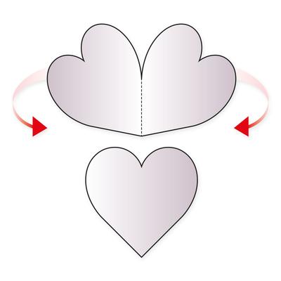 Herzgutschein / Valentintag Muttertag: Faltmuster