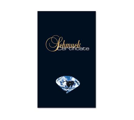 Schmuck-Zertifikat Schmuckzertifikat Schmuckcertificate SC802 Schmuck Jewelen Juwelier Gold und Silberschmiede