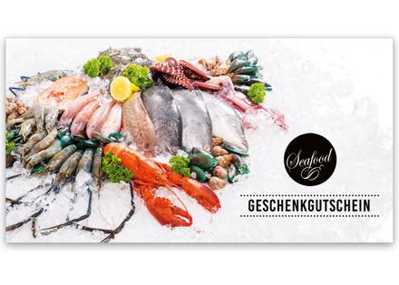 Gutschein mit Motiv Fisch Fischwaren Meeresfrüchte