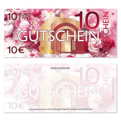 Wertgutscheine / Euro-Box-Gutscheine 10EUR / Muttertag Valentinstag: Ansicht Vorderseite und Rückseite Wertgutscheine für Gutscheinverpackung Gutschein Geschenkgutscheine Geschenk Gutscheine für Kunden Druckerei blanko bestellen Karten geschenkgutscheine.com bestellen Klappkarten hauer U12810 für Unternehmen Firma Firmen Kunden Druckerei Werbemittel Büroartikel Muttertag Muttertagsgutschein 14. Februar Valentinstag
