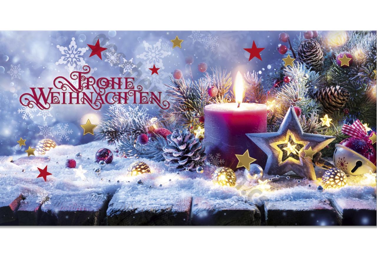 50 Weihnachtsgutscheine Klappgutscheine XMAS STARS GREEN FUßPFLEGE mit weißtransparenten Umschlägen für Fußpflegestudio Gutscheine Geschenkgutscheine 