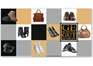 Gutscheinkarte Geschenkgutscheine geschenkgutscheine.com bestellen Klappkarten pos-hauer SH233 Schuhe Schuhgeschäft Schuhwaren Schuhhandel Lederwaren Schuhmacher Schuhgutschein