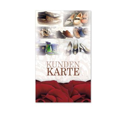 Kundenkarte Kundenkarten Bonus-Pass Bonus-Pässe Treuepässe SH573 Schuhe Schuhgeschäft Schuhwaren Schuhhandel Lederwaren Schuhmacher Schuhgutschein