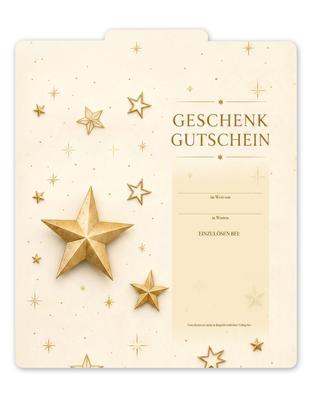 Geschenkgutschein für Weihnachten: Innenseite der Geschenkgutscheine offen