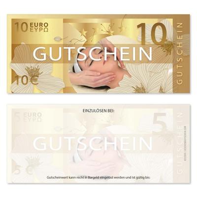 Wertgutschein / Euro-Gutschein 10 Euro für Kosmetik Wellness: Ansicht Vorderseite und Rückseite Wertgutscheine für Gutscheinverpackung Gutschein Geschenkgutscheine Geschenk Gutscheine für Kunden Druckerei blanko bestellen Karten geschenkgutscheine.com bestellen Klappkarten hauer KS12010 Kosmetik Beauty Kosmetikbedarf Kosmetikinstitut Kosmetiksalon Kosmetikstudio Schönheitssalon Kosmetik-Institut Kosmetik-Salon Kosmetik-Studio Schönheits-Salon Kosmetik-Behandlung Kosmetikgutschein Verwöhngutschein Wellness Spa Wellnessoase Wellnessgutschein