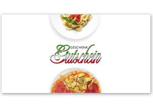 Gutschein bestellen Faltgutschein blanko Gutscheine Card Geschenkgutschein Vorlage Geschenkgutschein-shop G204 Italiener italienische Restaurants Pizzeria Pizzaria italienisches Restaurant