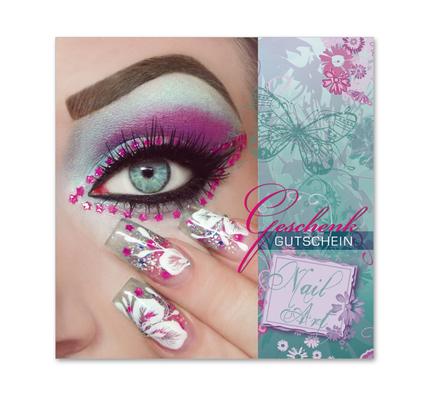 Gutscheinkarte Geschenkgutscheine geschenkgutscheine.com bestellen Klappkarten hauer KS402 Nailart Nagelstudio Findernagelstudio Fingernägel Nageldesign