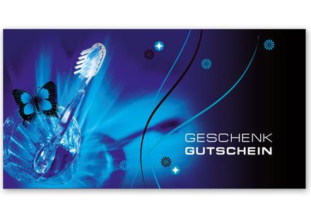 Gutschein bestellen Faltgutschein blanko Gutscheine Card Geschenkgutschein Vorlage Geschenkgutschein-shop ZA201 Zahnarzt Bleaching Zahnbehandlung