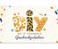 Geschenkgutschein mit großem DIY-Schriftzug, bunten Mustern, Goldakzenten, Blumen und Konfetti auf hellem Hintergrund