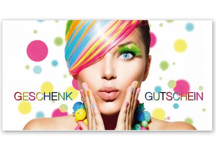 Gutscheinkarte Geschenkgutscheine geschenkgutscheine.com bestellen Klappkarten pos-hauer K266 Friseurgutschein Friseurgeschäft Friseursalon Friseur hairstyling Frisör Coiffeur Haarstudio Coiffure Coifför