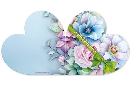 Herzgutschein / Valentintag Muttertag: Außenseiten offen